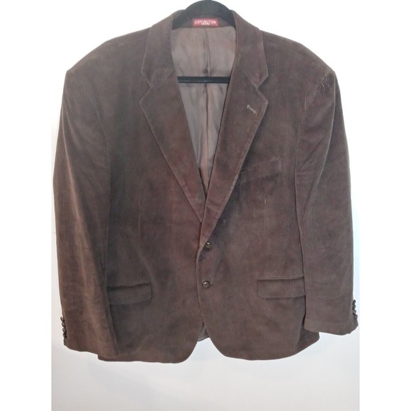 Covington's Mens Brown Two Button Corduroy Blazer, Size 46R - Picture 2 of 6